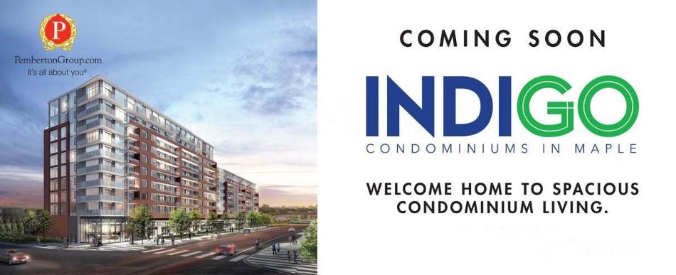 Indigo Condos in Maple Close to GO Maple Station